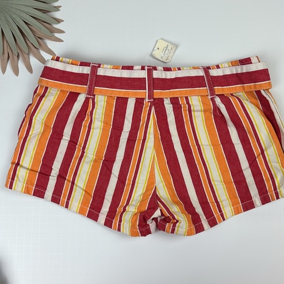 Vintage Abercrombie & Fitch Low Ride Red and Yellow Striped Mini Shorts - 2 - Picture 8 of 8